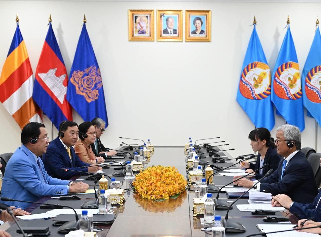 On September 12, 2023, Samdech Techo Hun Sen received and held a talk with H.E. Ueno Atsushi, Japan Ambassador to the Kingdom of Cambodia.
